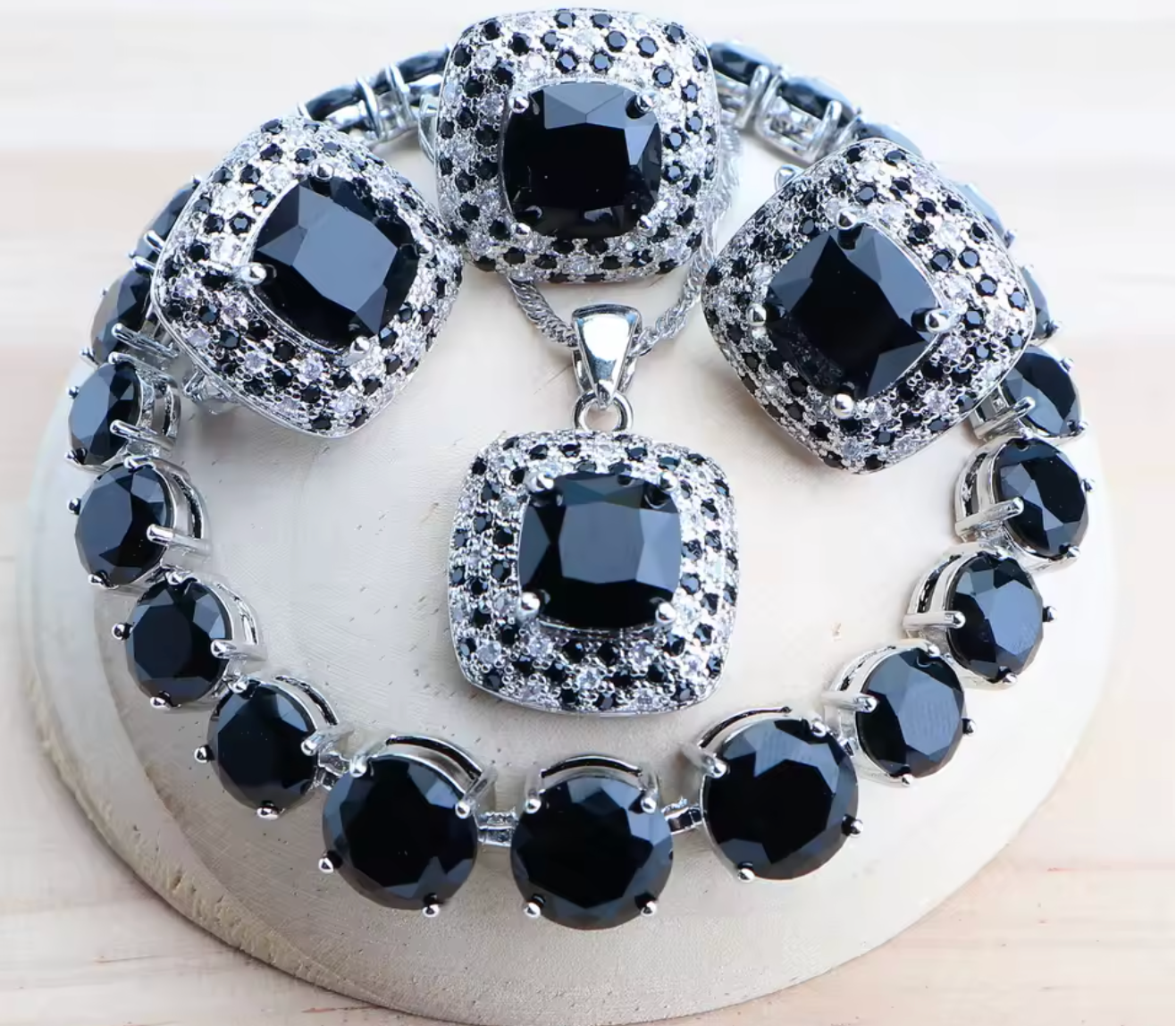 Women’s 925 Sterling Silver Bridal Jewelry Set