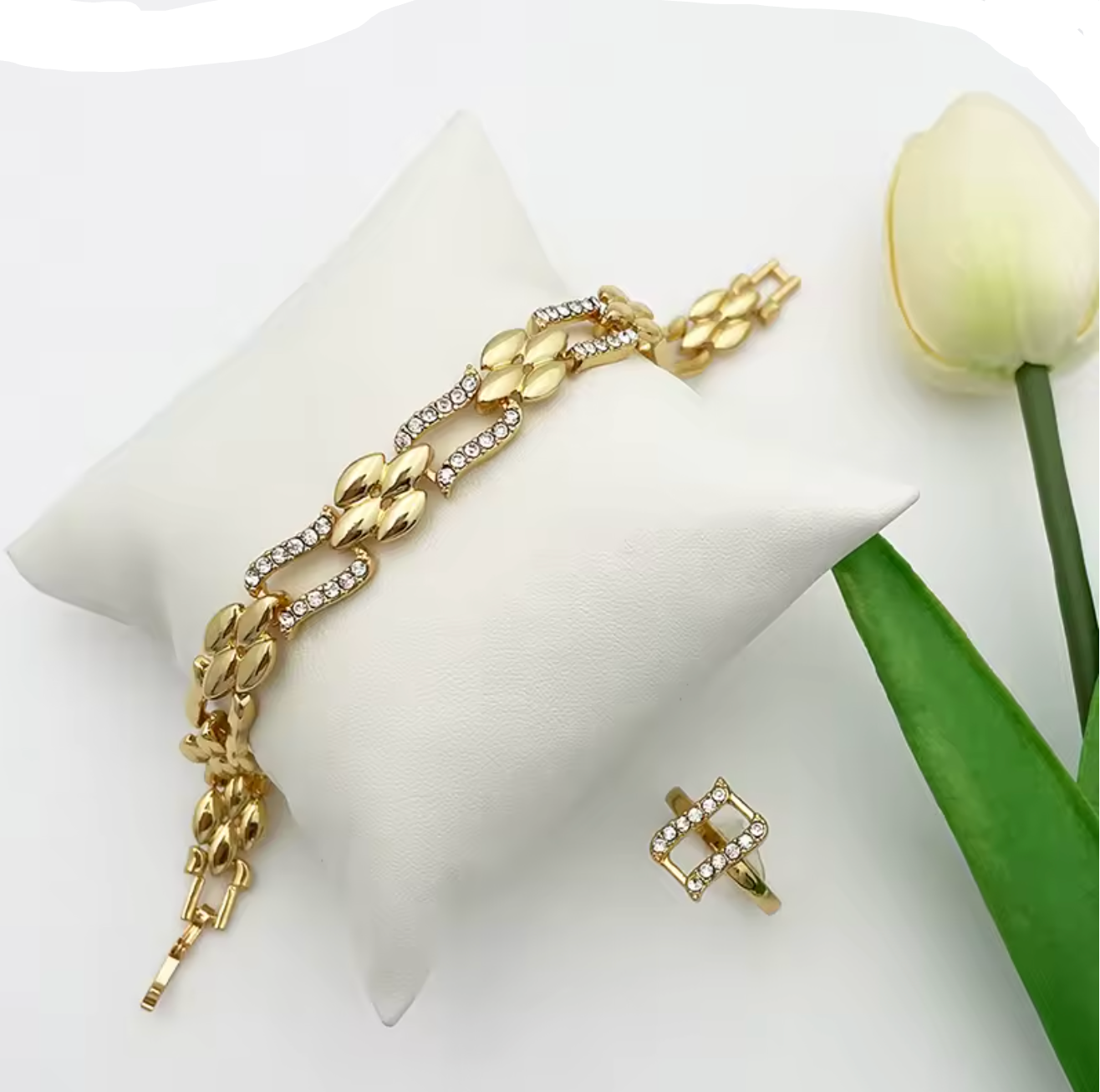 Dubai Gold Color Cuban Jewelry Set for Women