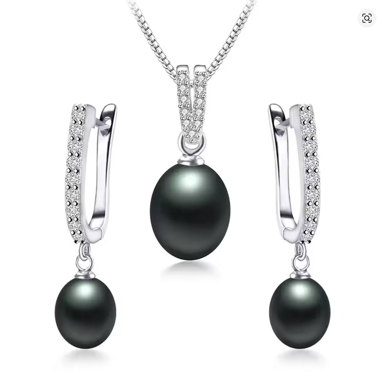 Horseshoe 8–9mm Pearl Earrings & 45cm Pendant Necklace