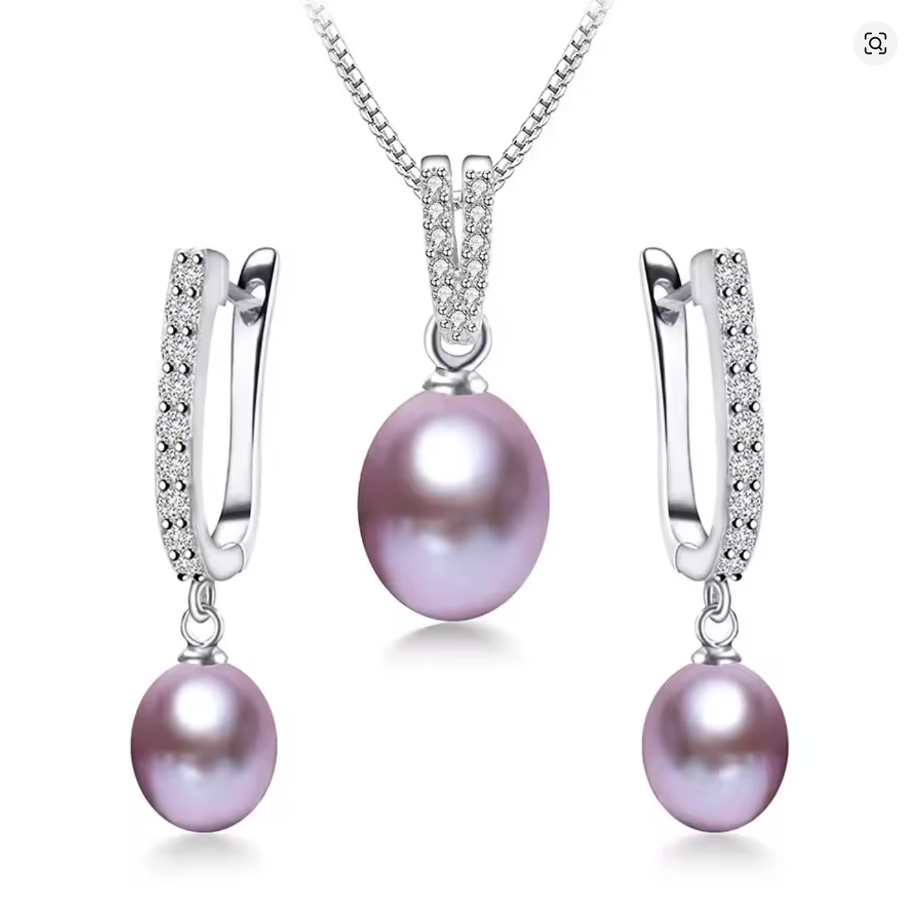 Horseshoe 8–9mm Pearl Earrings & 45cm Pendant Necklace
