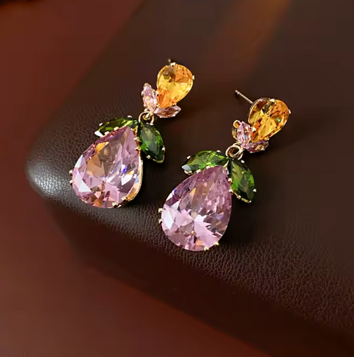 Colorful Zircon Rhinestone Jewelry Set for Women