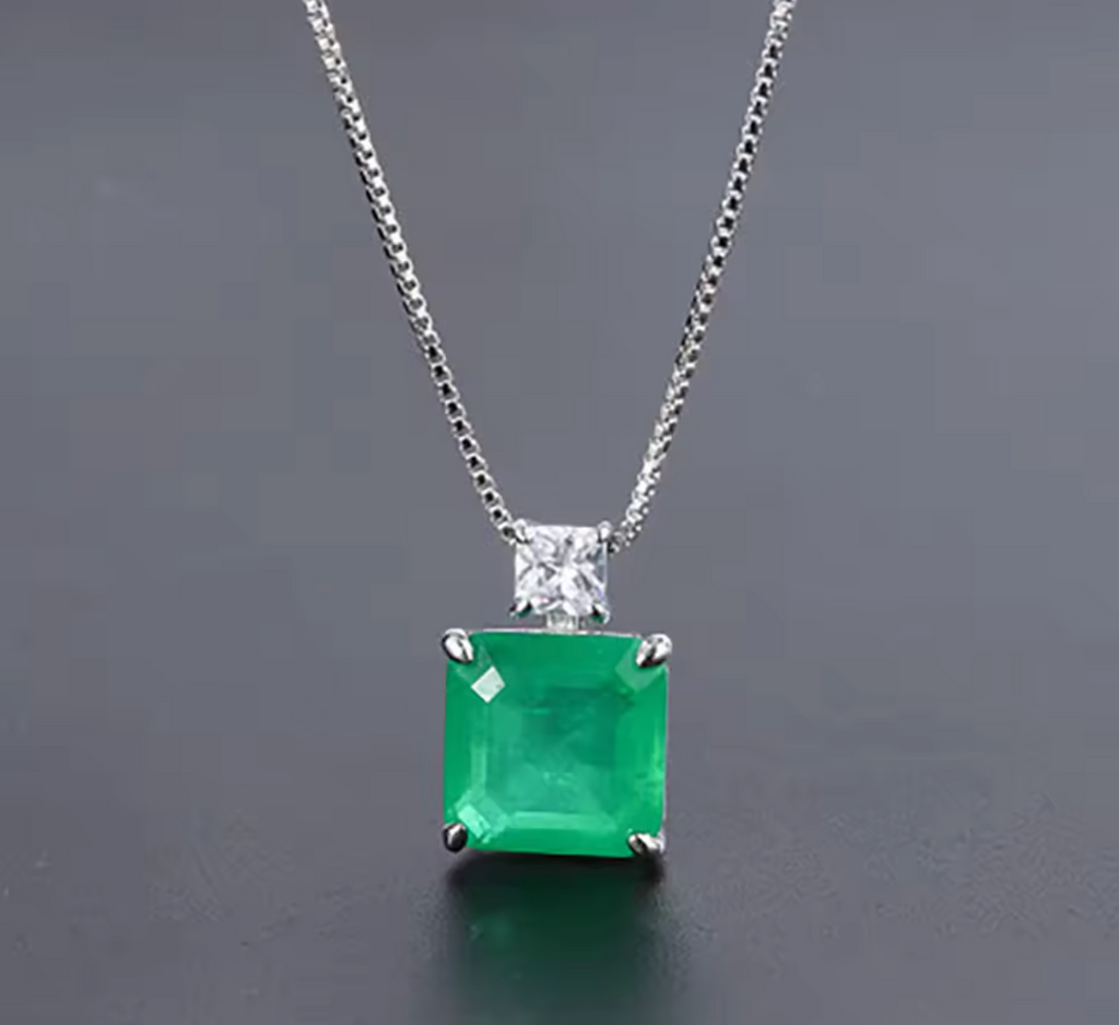 Luxury Simulation Emerald Gemstone Jewelry Set for Women