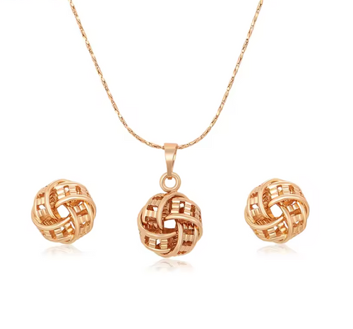 Copper Alloy Charm Jewelry Set for Women & Girls