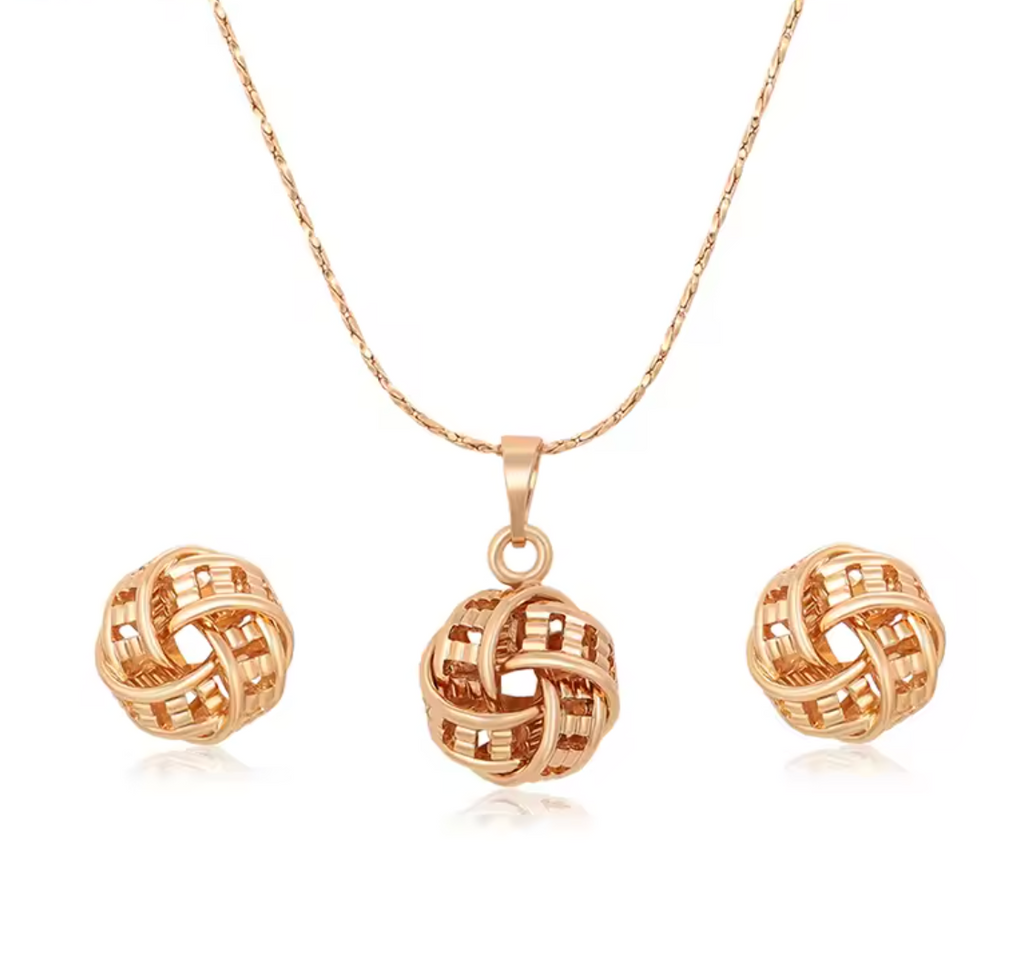 Copper Alloy Charm Jewelry Set for Women & Girls