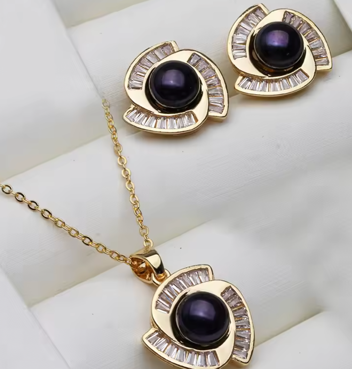 Real Natural Freshwater Pearl Jewelry Set for Women