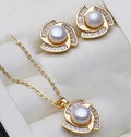 Real Natural Freshwater Pearl Jewelry Set for Women