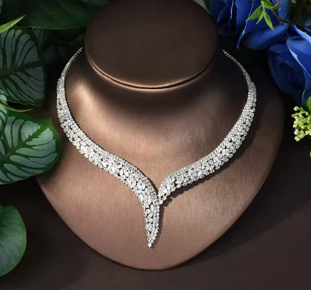 Luxury Geometric Cubic Zirconia Jewelry Set for Women